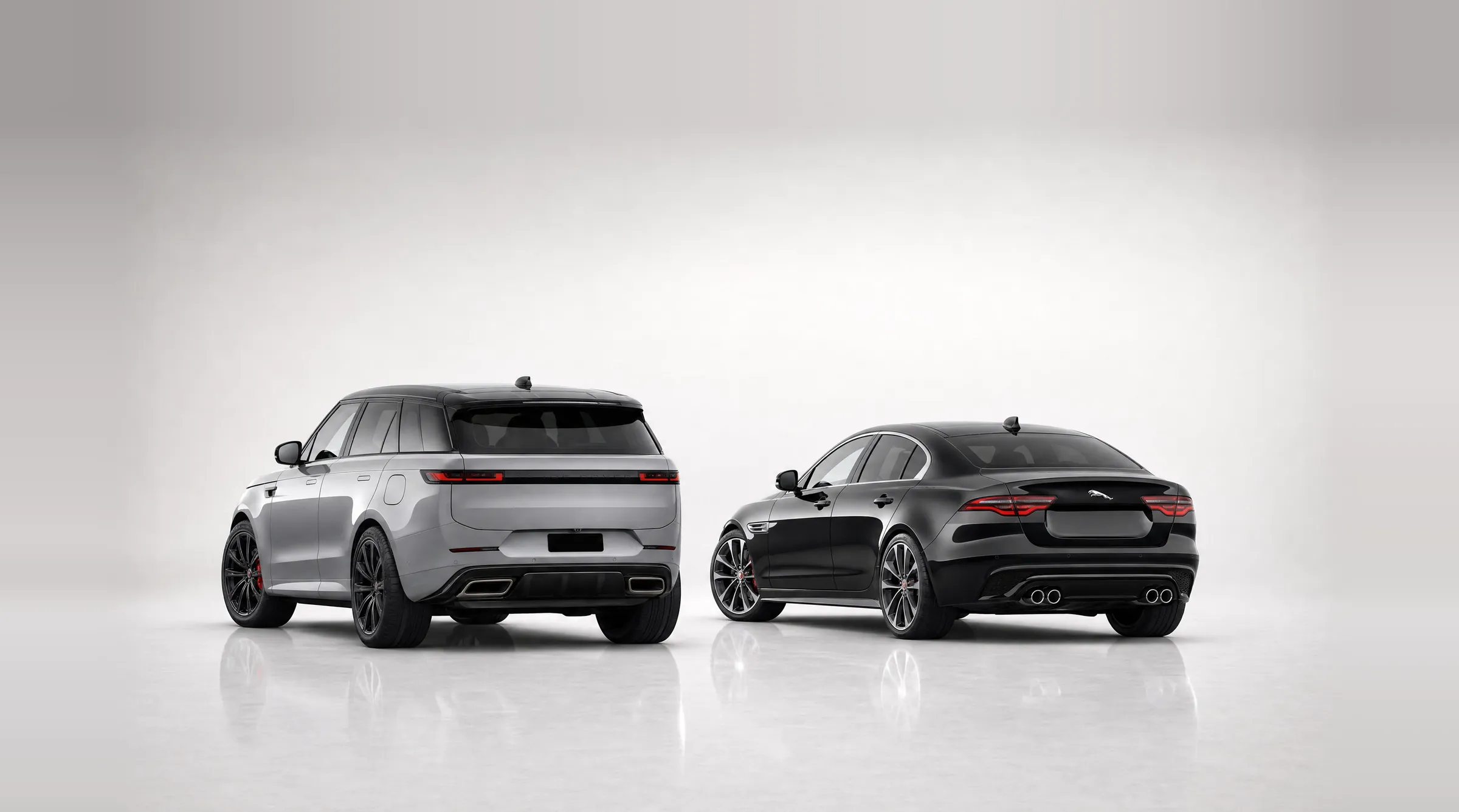 Range Rover Sport and Jaguar XE ready to leave the Cremorne Prestige workshop in Artarmon